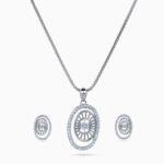 Sunburst Oval Pendant Set