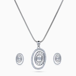 Sunburst Oval Pendant Set