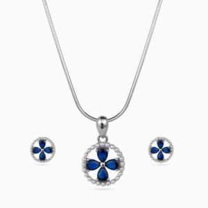 Midnight Petal Medallion Pendant Set