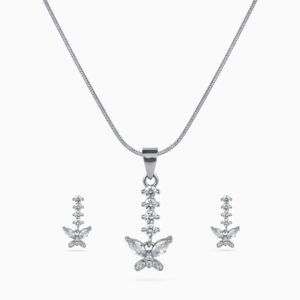 Crystal Papillon Drop PendSunburst Oval Pendant Setant Set