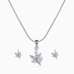 Crystal Leaf Trio Pendant Set