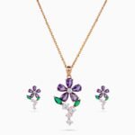 Amethyst Bloom Pendant Set