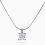 Silver Asscher Prism Necklace