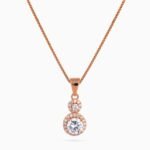 Double Halo Droplet Necklace