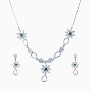 Meadow Bloom CZ Necklace Set