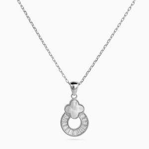 Opaline Clover Baguette Pendant