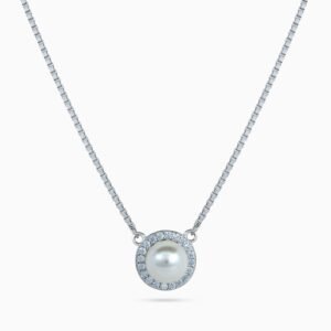 Pearl Halo Medallion Necklace