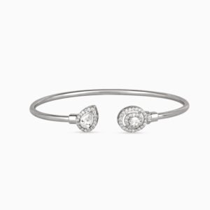 Blush Octagon & Dewdrop Bangle
