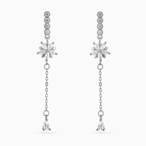 Silver Starburst Chain Drops