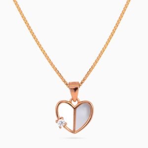Petite Heartline Solitaire Necklace