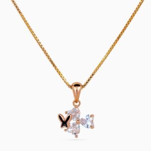 Noir Papillon Cluster Necklace