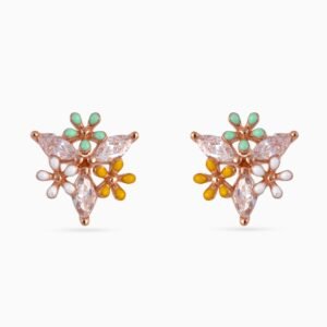 Rose gold Meadow Marquise Studs