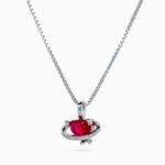 Orbit Heart Pendant Necklace