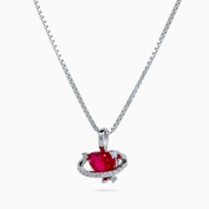 Orbit Heart Pendant Necklace
