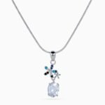 Azure Bloom Drop Necklace