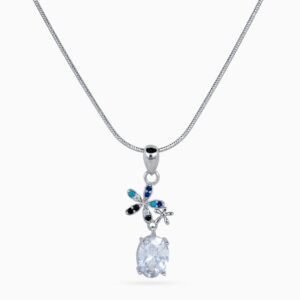 Azure Bloom Drop Necklace