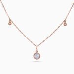 Rose Gold Celeste Drop Station Necklace