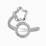 Outline Bloom & Pavé Halo Ring