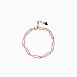 Pavé Bar Link Station Bracelet