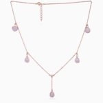 Rose Gold Talisman Drop Charm Necklace