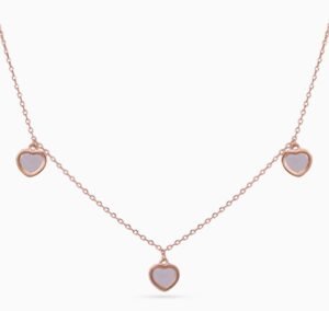 Petal Heart Station Necklace