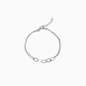 Oval Link Duo Chain Bracelet