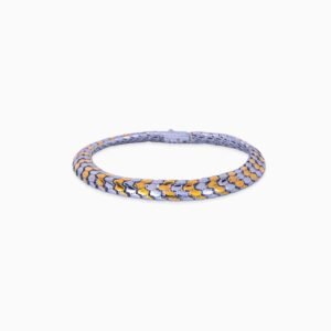 Dual-Tone Weave Men’s Bracelet