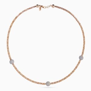 Frosted Bead Mesh Necklace