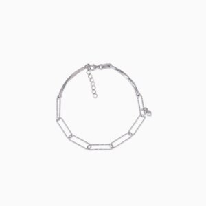 Paperclip Heart Charm Bracelet